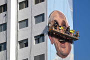 La Plata suma un atractivo al paseo de la Catedral: se inaugura el mural más grande del mundo en homenaje a Francisco